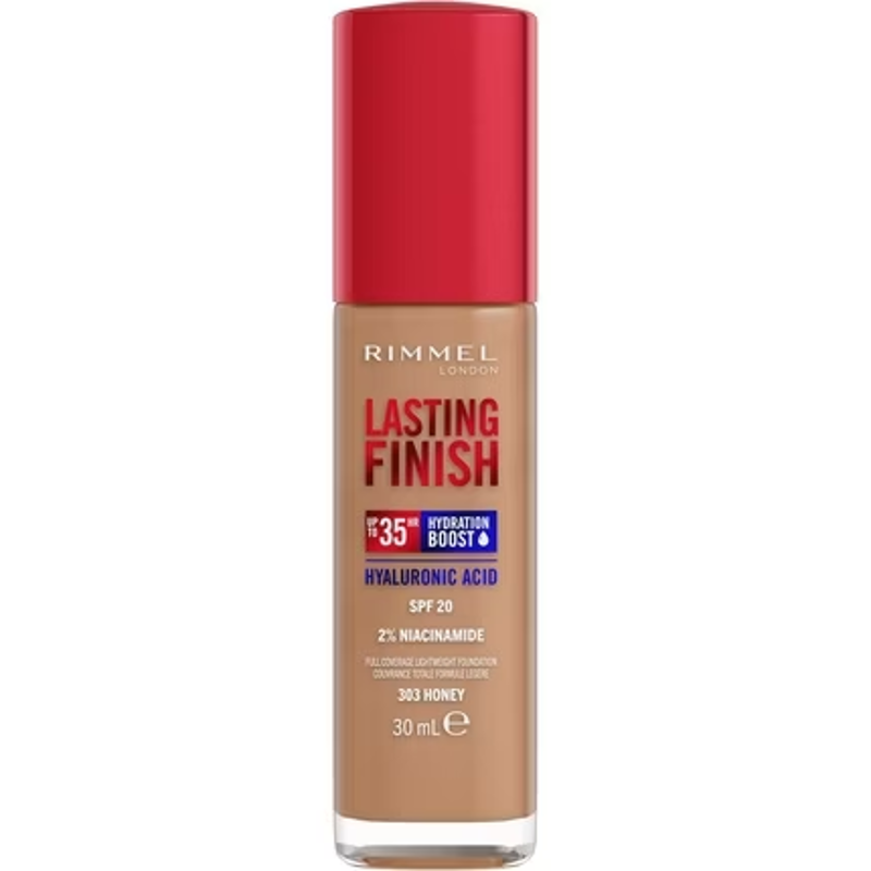 Rimmel Lasting Finish 35hr Foundation 303 Honey Volle Deckkraft Feuchtigkeitsspendend