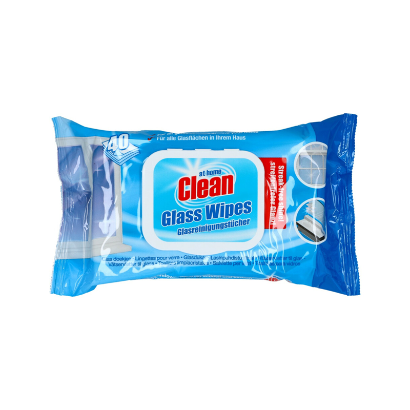 At Home Clean Hygiënische Doekjes - Glas 40 Stuks