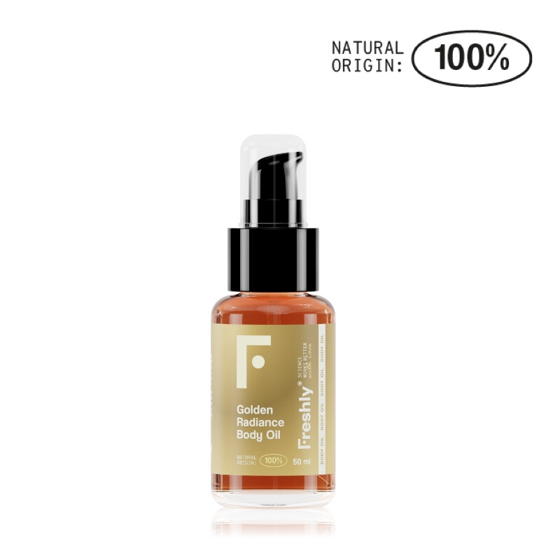 Freshly Cosmetics Reisformaat – Golden Radiance Lichaamsolie – Standaard (50ml)