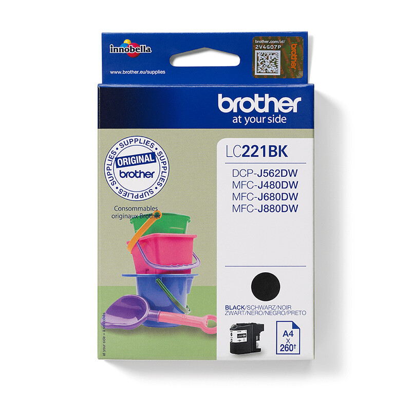 Brother LC221BK inktcartridge 1 stuk origineel zwart