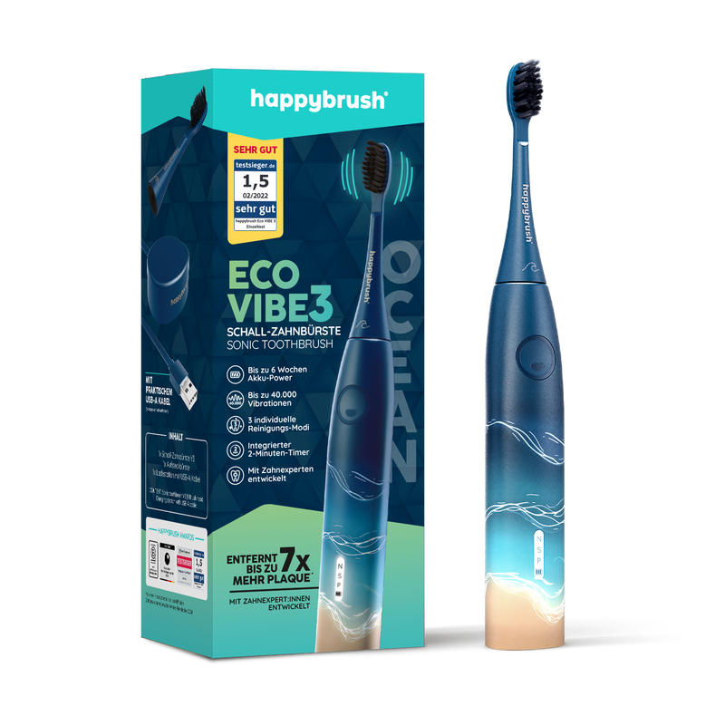 happybrush Elektrische Zahnbürste Eco Vibe 3 Ocean, 1 St