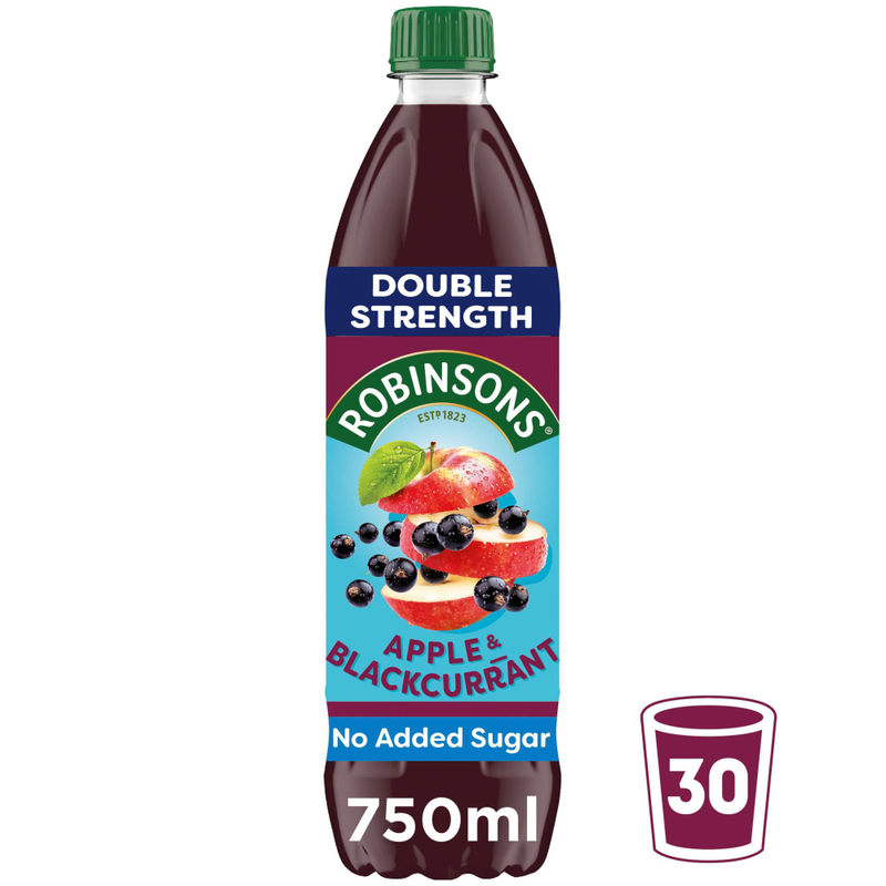 Double Concentrate No Added Sugar Apple & Blackcurrant 750ml