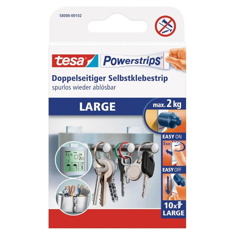 Tesa Powerstrips Large 2kg×10