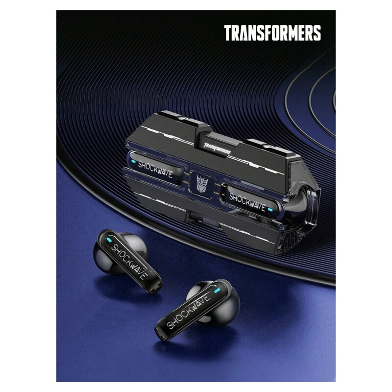 Transformers TF-T01 Bluetooth Headset, Half-In-Ear, Long Battery Life, Black