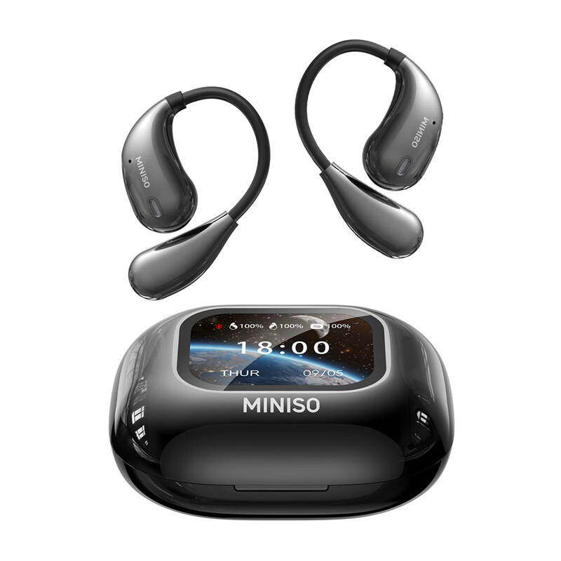 x33 Open-Ear Wireless Touch-Screen EarBuds - Black