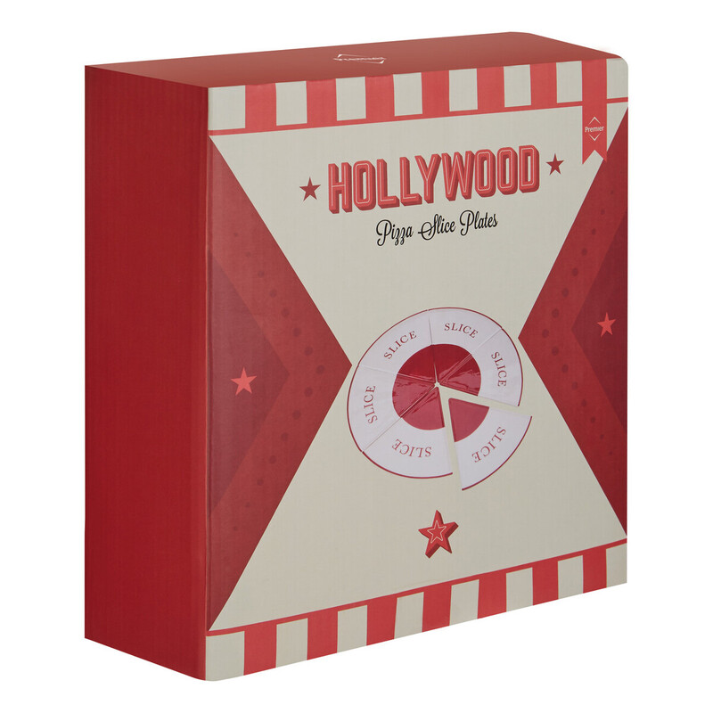 Hollywood Pizza 6 Slice Plates