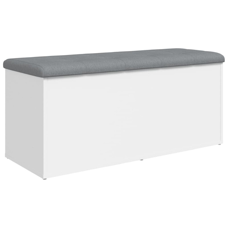 vidaXL Banc de rangement 102x42x45 cm Bois traité Blanc