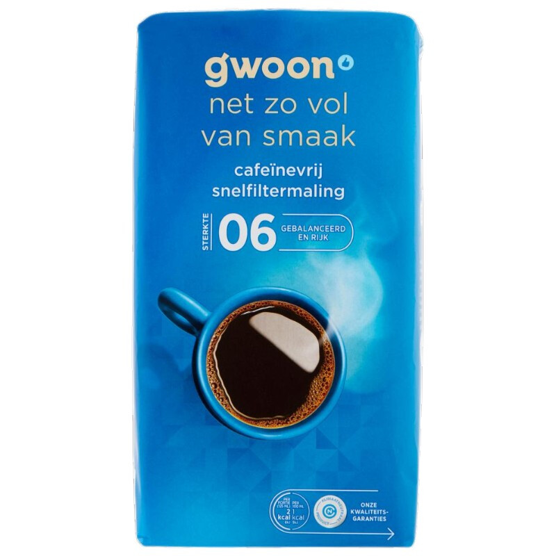 G'woon Decaf Quick Filter Grind Koffie - 500 g