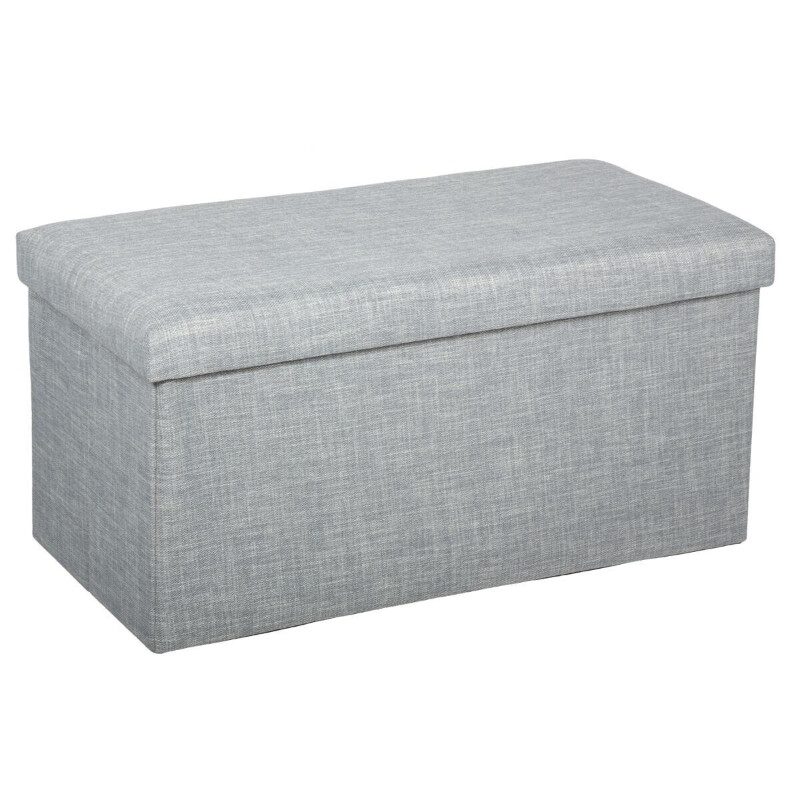 Atmosphera Tomaz doppelt klappbarer Pouf hellgrau
