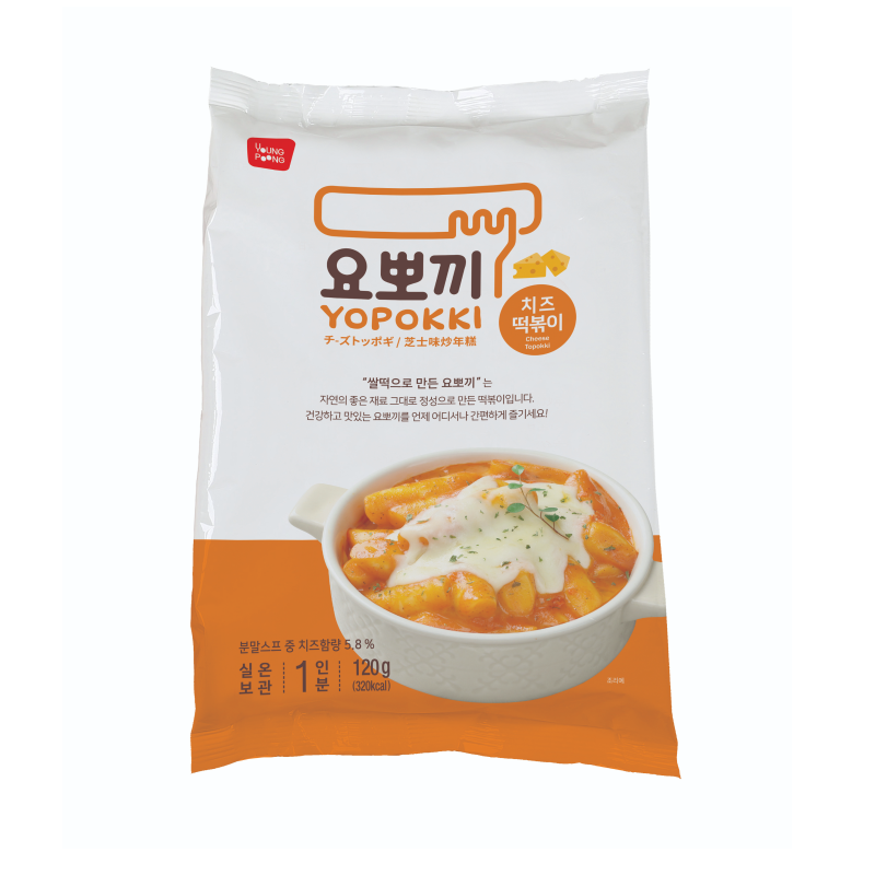 Yopokki Rijstcakes met saus met kaassmaak, 120 g
