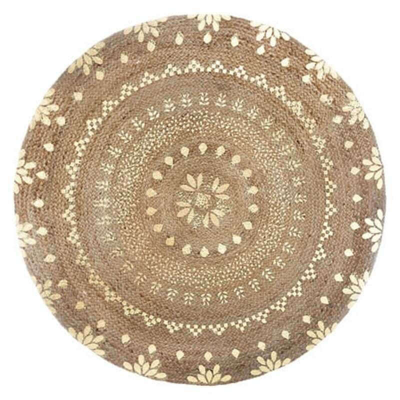 Gold Shine Jute Teppich - D115cm