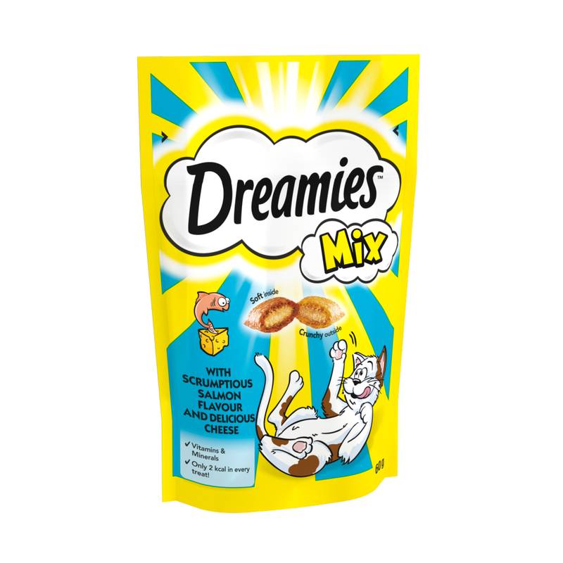 Mix Cat Treat Biscuits with Salmon Flavour & Cheese 60g