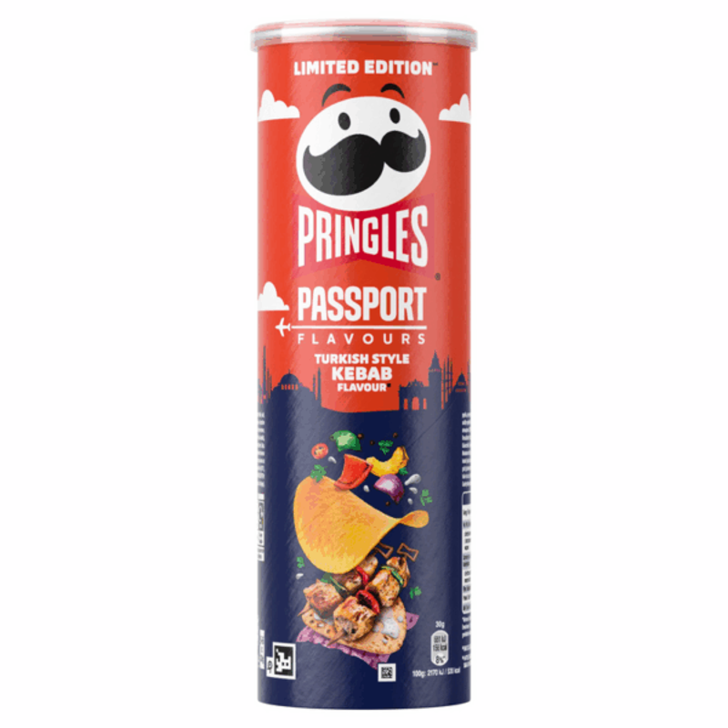 Pringles Passport Flavours Hartige Snack Kebab Smaak Beperkte Editie - 165 g