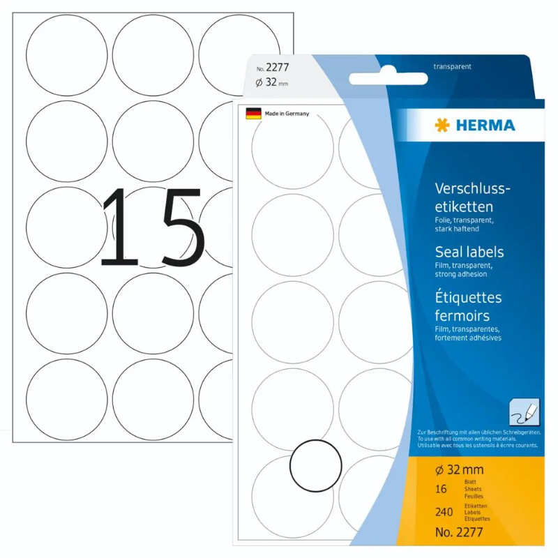 Herma Verschlussetiketten rund 32
