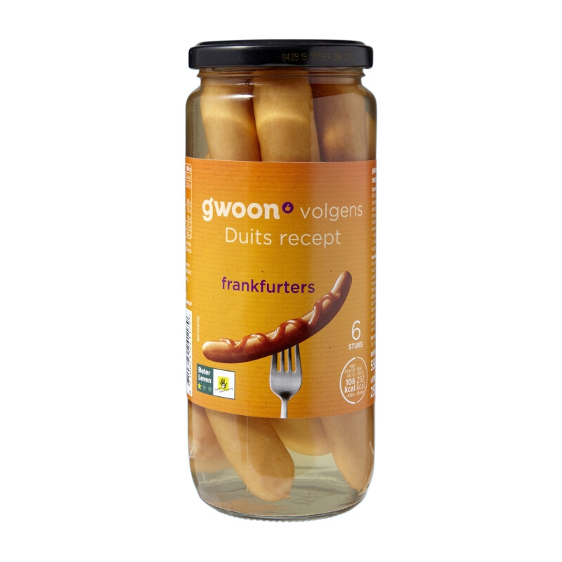G'woon Frankfurters - 6 stuks, 550 g