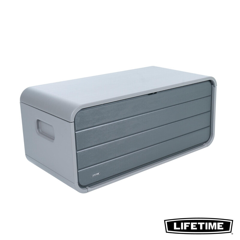 Lifetime Boîte de Rangement Extérieure - 136 L, Gris Tempête