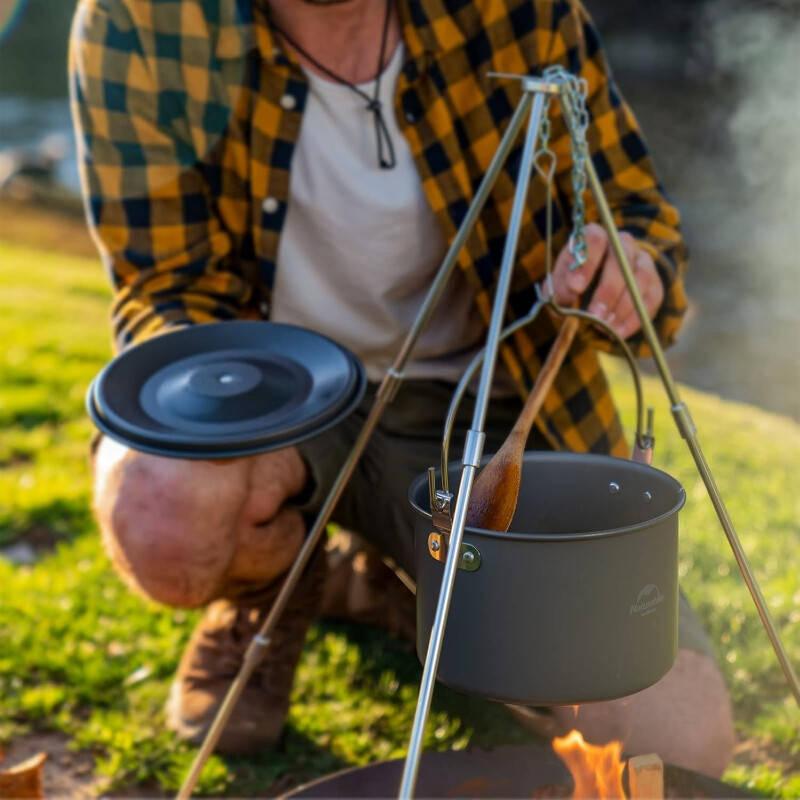 NatureHike 1-6 Persoons Draagbare Hangende Camping Soeppan Set met Deksel