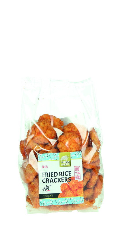 Golden Turtle Hot Gebakken Rijst Crackers - 150 g