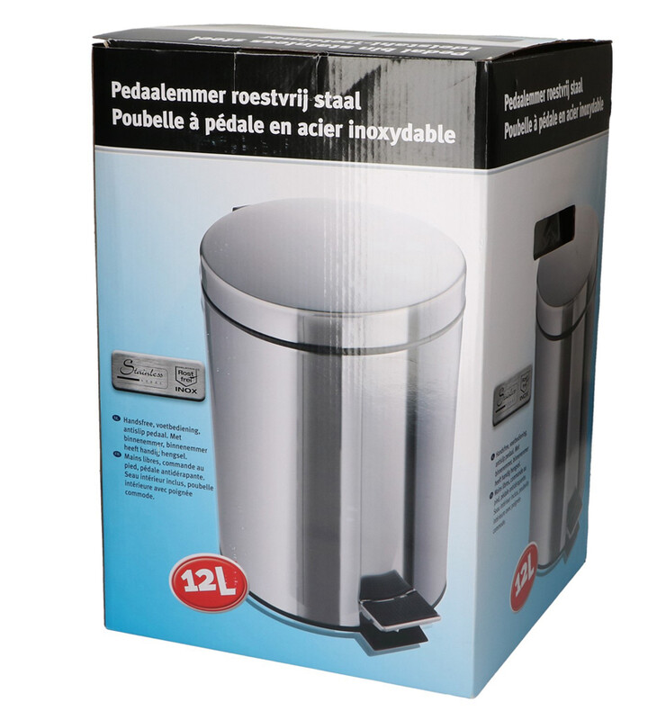 Tretmülleimer 12L Edelstahl