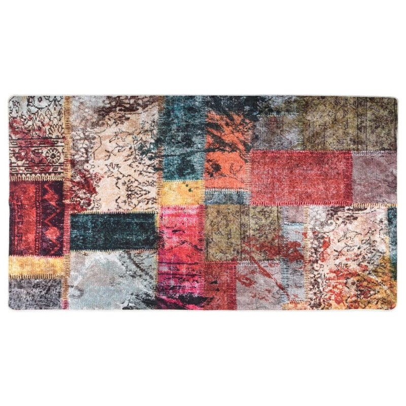vidaXL Wasbare patchwork vloerkleed - 190 x 300 cm, multicolor