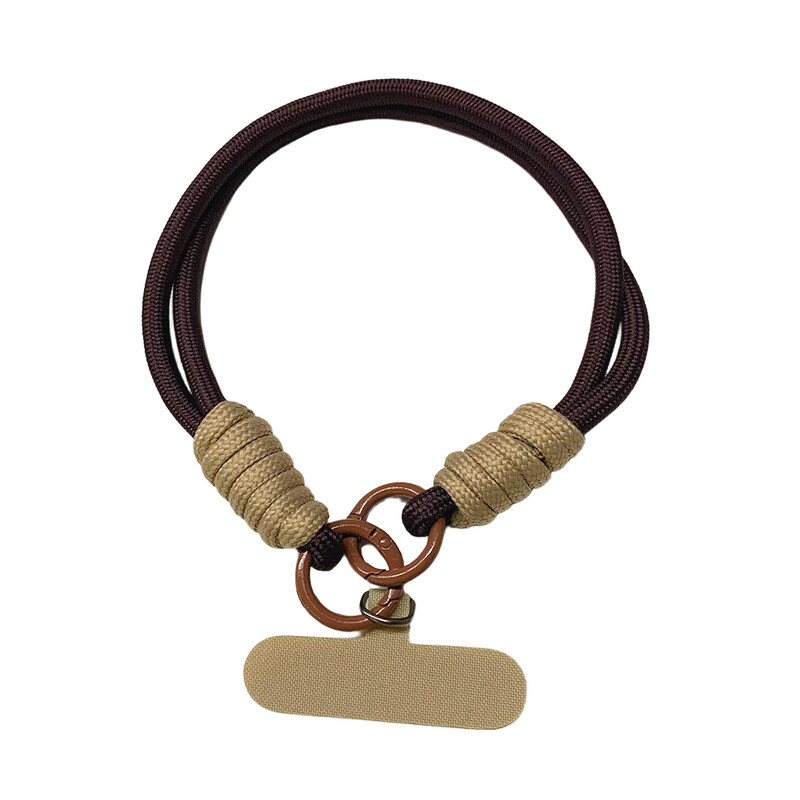 F1 Anti-theft Phone Wrist Lanyard - Dark Brown