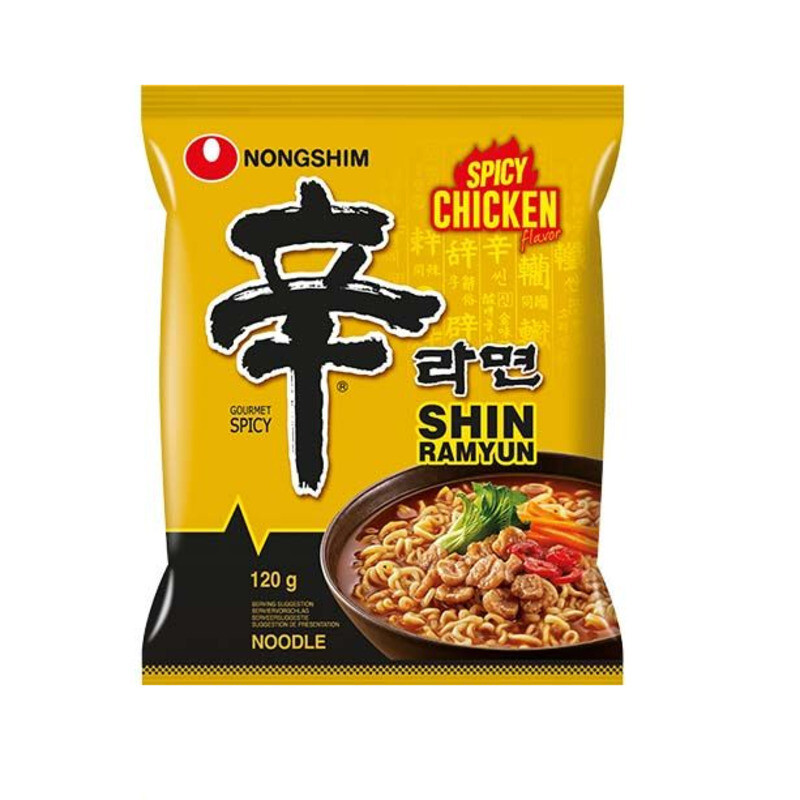 NongShim Shin Ramyun pittige kip 120 g