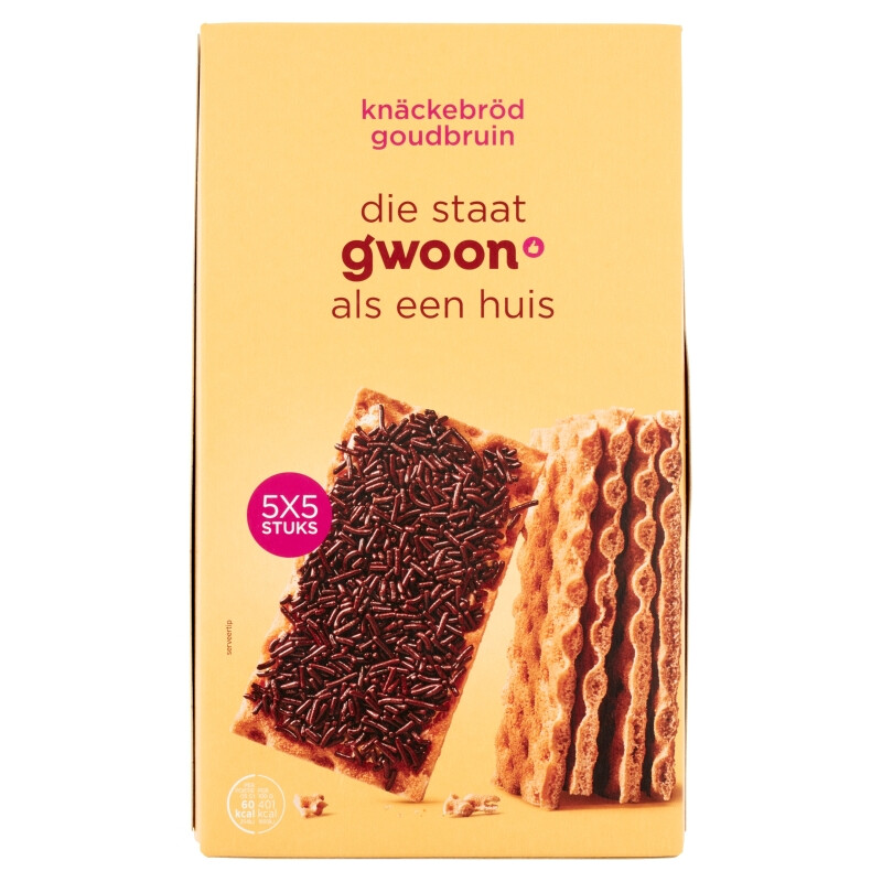 G'woon knäckebröd goudbruin - 375 g