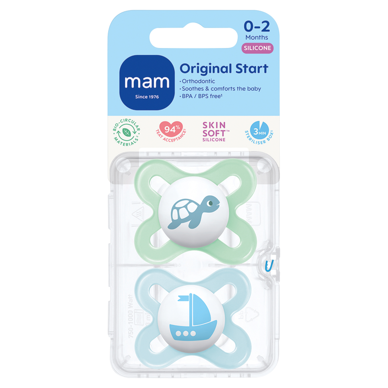 Pure Start Soother 0-2 Months 2 Pack