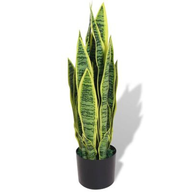 AORTA Kunstmatige Sansevieria Plant met Pot - 65 cm, Groen