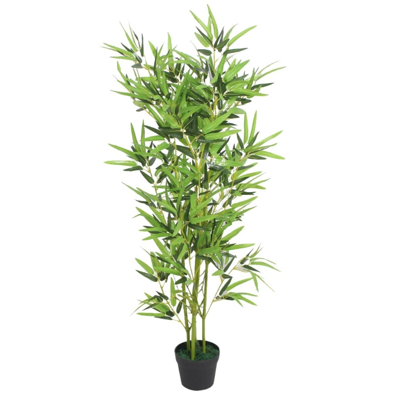 vidaXL Kunstplant met pot, bamboe, 120 cm, groen