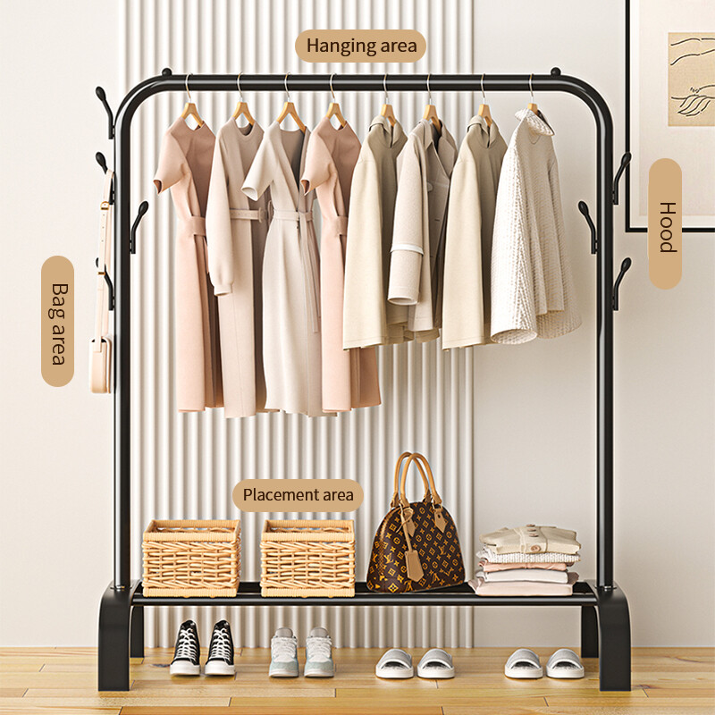 Clothing Rack - Clothing Storage - Cloth Rack Stand - Carbon Steel - Black - Bestsell