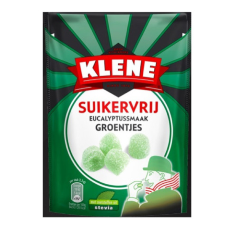 Klene Suikervrije drop met eucalyptussmaak - 90 g