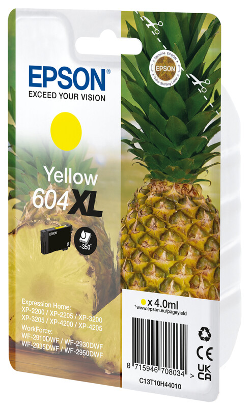 Epson 604XL inktcartridge, origineel, geel, 1 stuk