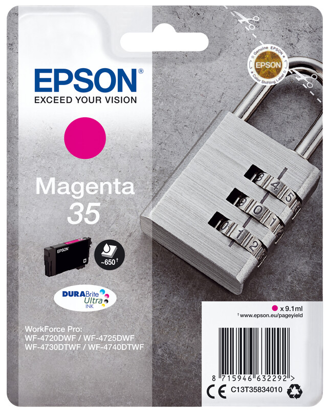 Epson Hangslot singlepack magenta 35 DURABrite Ultra inkt
