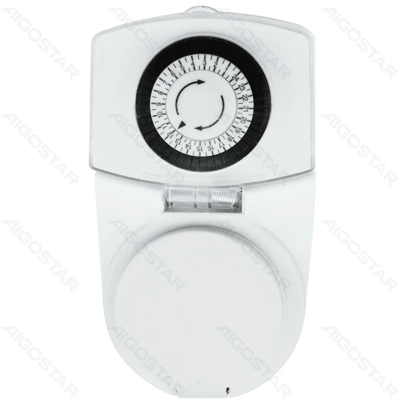 Aigostar Zeitschaltuhr/Mechanisch/Deutsche Steckdose 16 A/MAX 24 Stunden/Mini/Weiß/PC