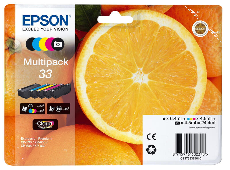 Epson Oranje multipack 5-kleuren 33 Claria Premium inkt