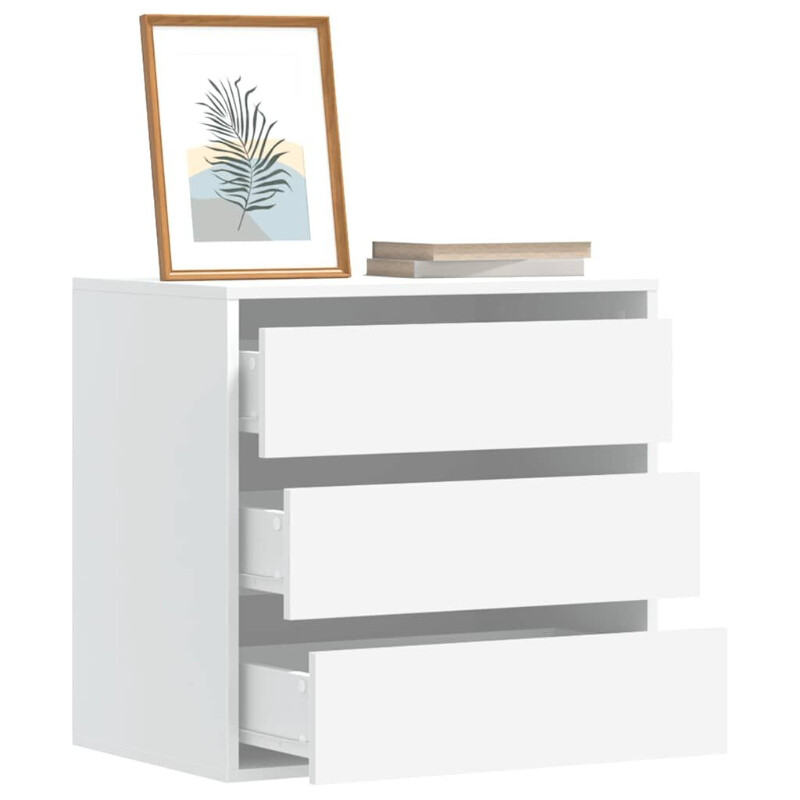 vidaXL Commode 60x41x58 cm bois traité blanc