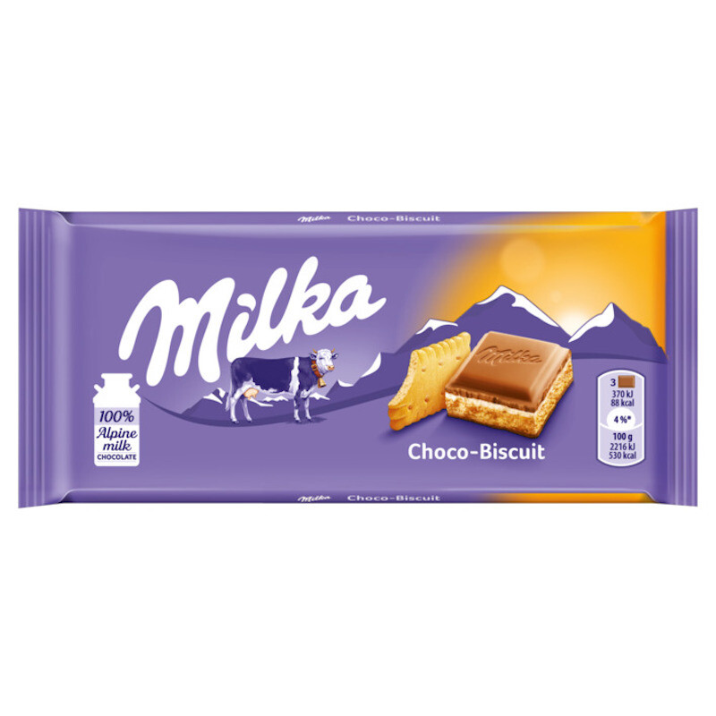 Milka Chocoladereep Choco-Biscuit - 100 g