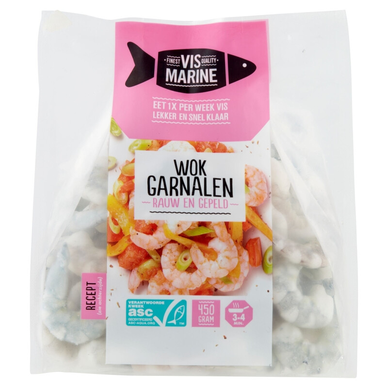 Vismarine Wok Garnalen - 450 g