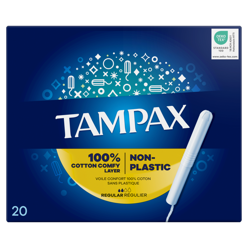 Regular Tampons With Cardboard Applicator 20 Count