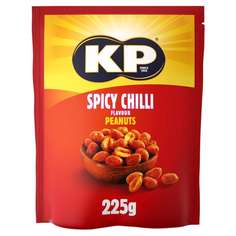 Kp Red/Black/White Snacks Spicy Chilli Peanuts 225G
