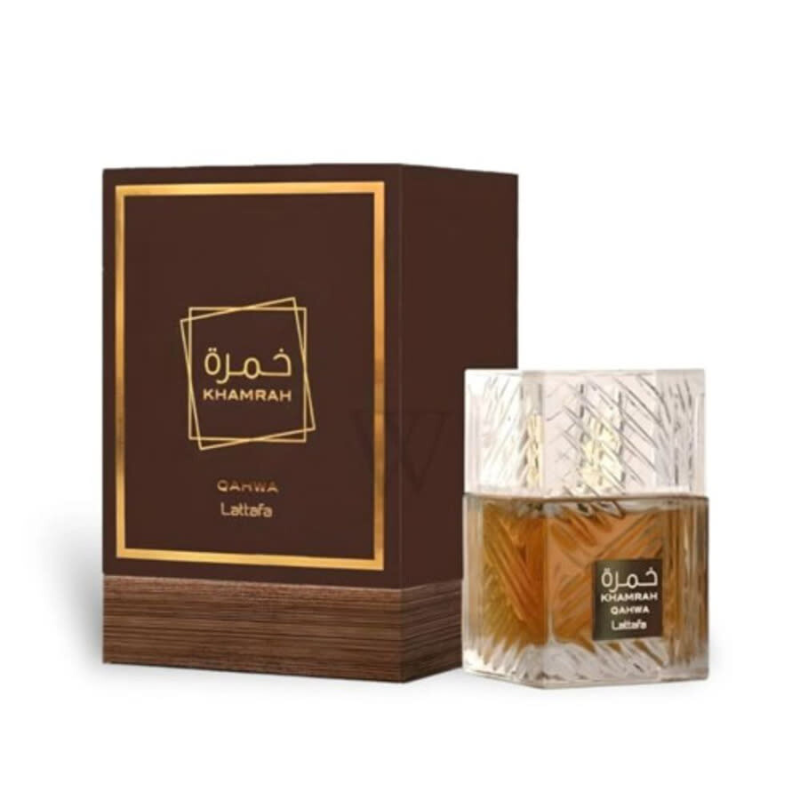 Lattafa Khamrah Qahwa Eau de Parfum 100 ml – Unisex Orientalischer Gourmand-Kaffeeduft mit Zimt, Kardamom, Vanille & Tonkabohne