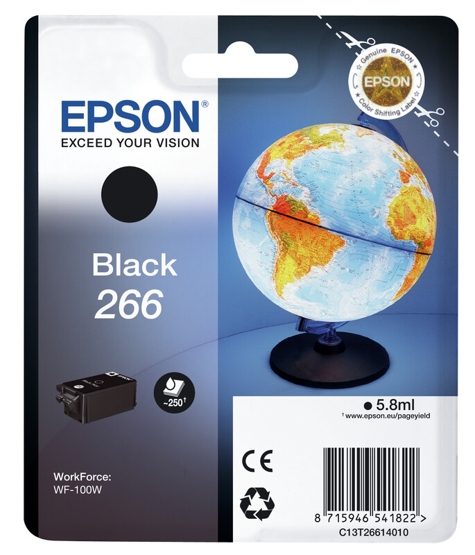 Epson Globe Singlepack zwart 266 inktcartridge