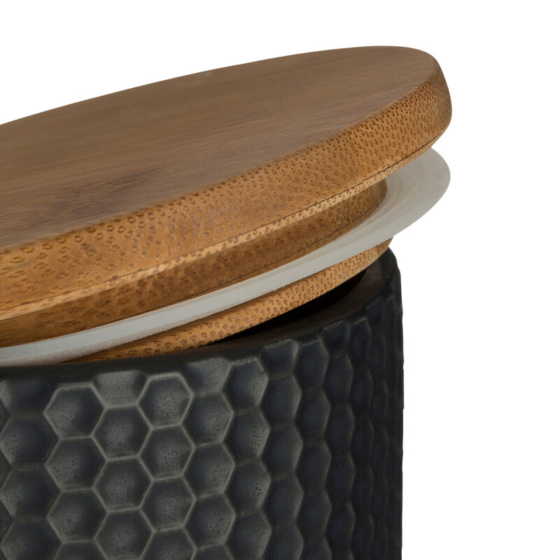 Geome Dolomite and Matt Black Hex Canister