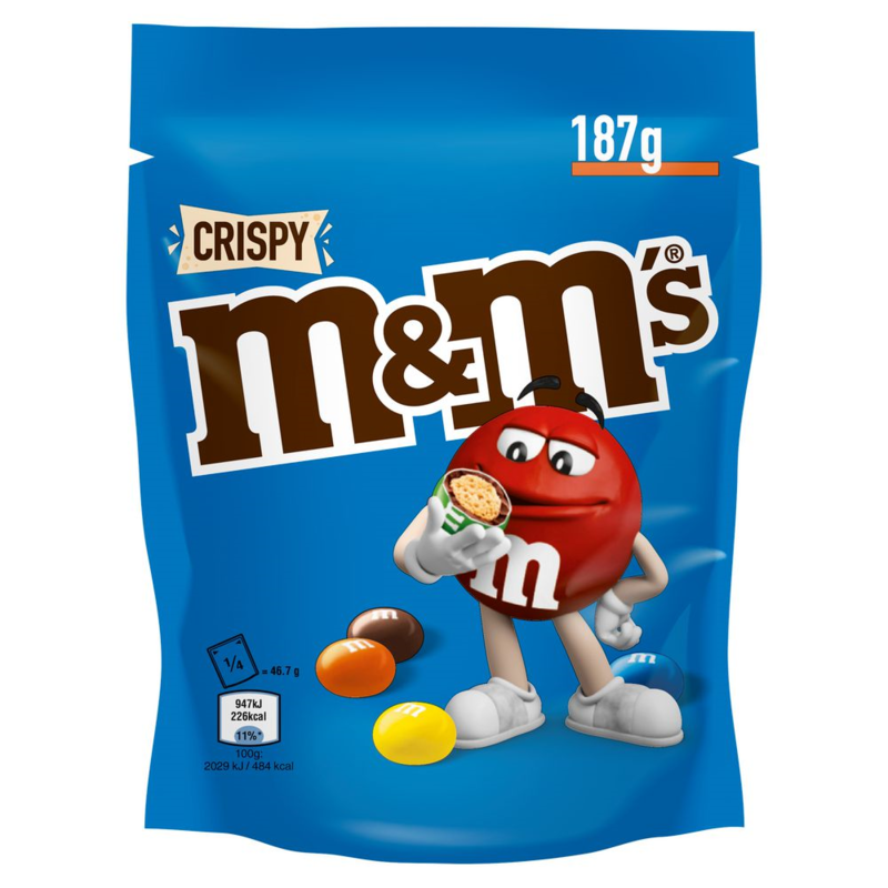 Bonbons Chocolat Au Lait M&M'S MO5000159561686 – Sachet de 187g