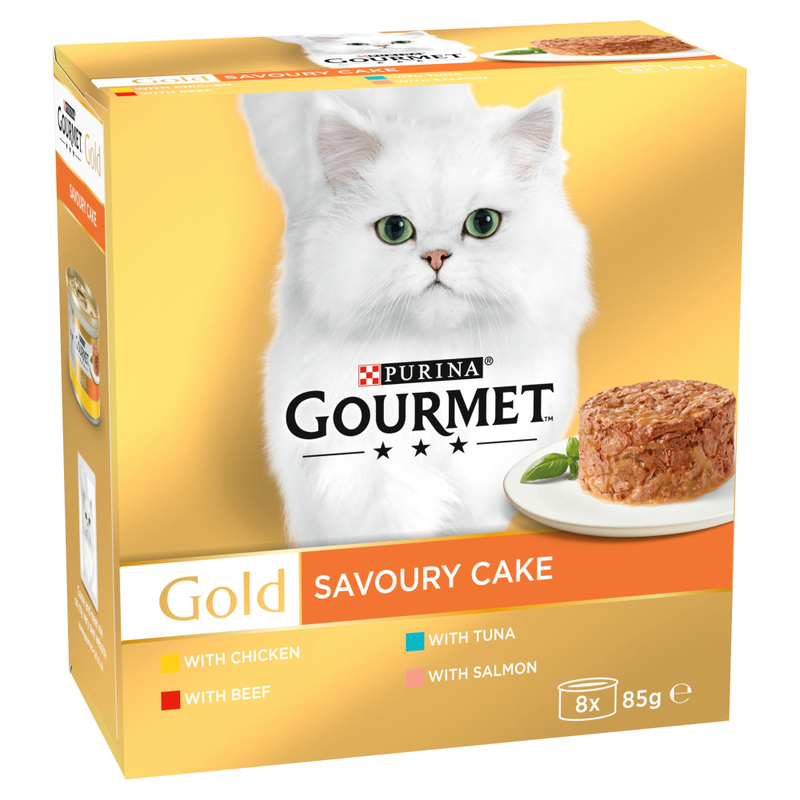 Gold Savoury Cake Meat 8 x 85g (680g)