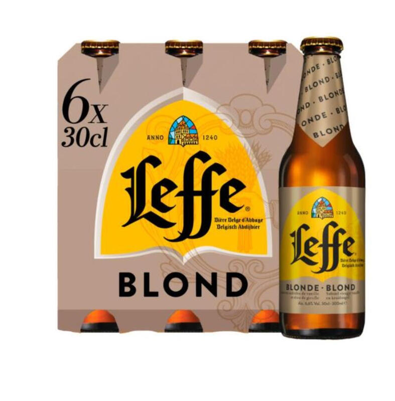 Leffe Bière d’abbaye belge blonde - 6 x 300 ml
