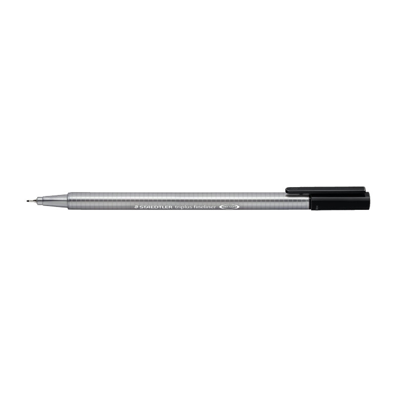 Staedtler Triplus Fineliner Schwarz - Schwarze Farbe, 0, 3mm Strichstärke