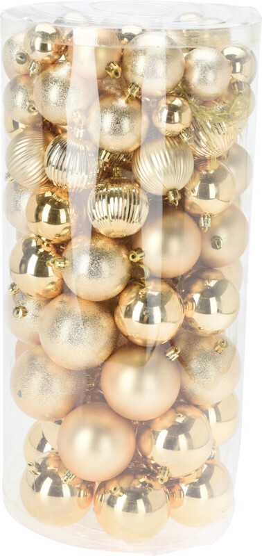 Kerstballen Set - Kerstboomdecoratie - 100 stuks - Goud