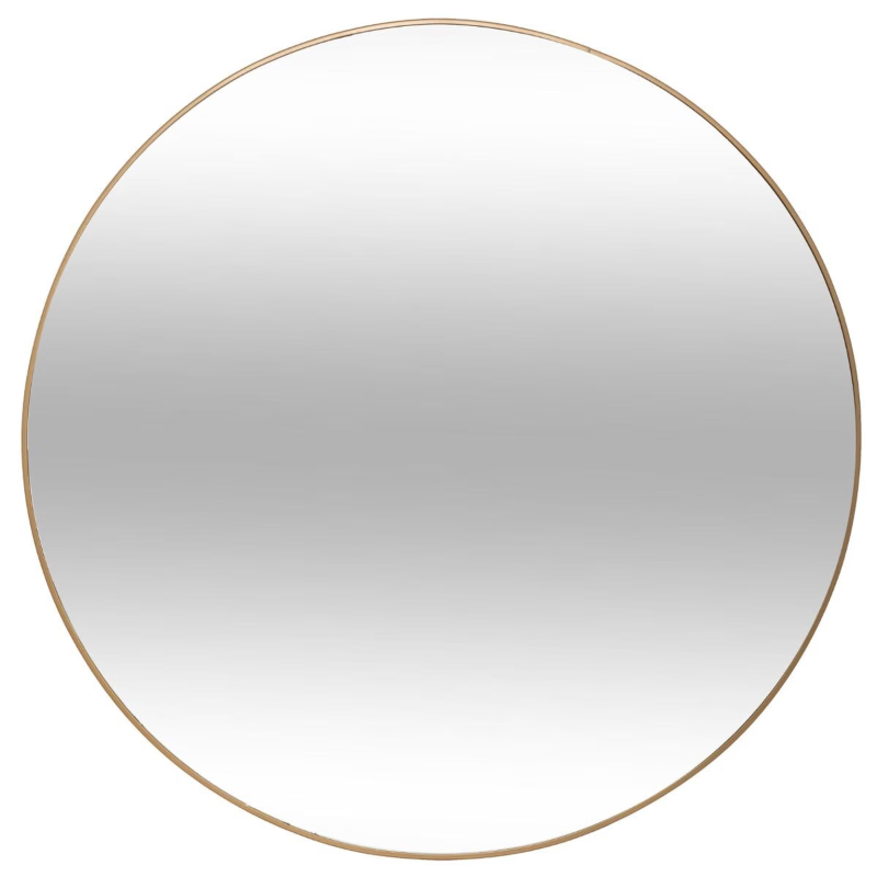 Atmosphera Miroir Alice en métal doré - diamètre 76 cm